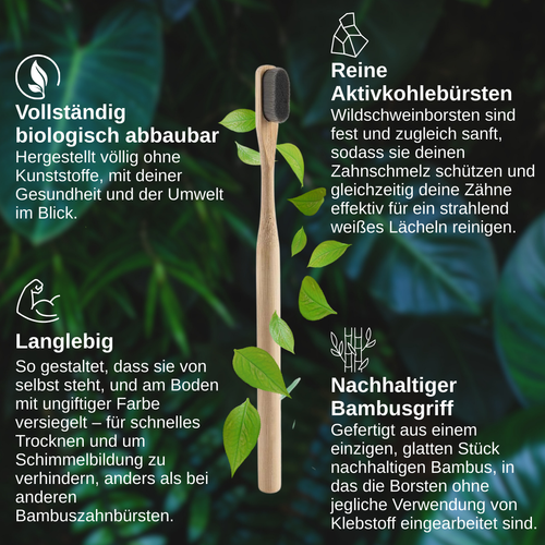 Bamboo Brush - nachhaltige Zahnbürste (4 Pack)